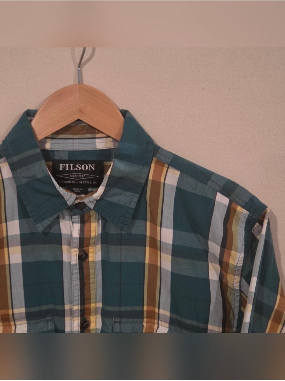 Folsom Short Sleeve Washed Feather Cloth Shirt XS